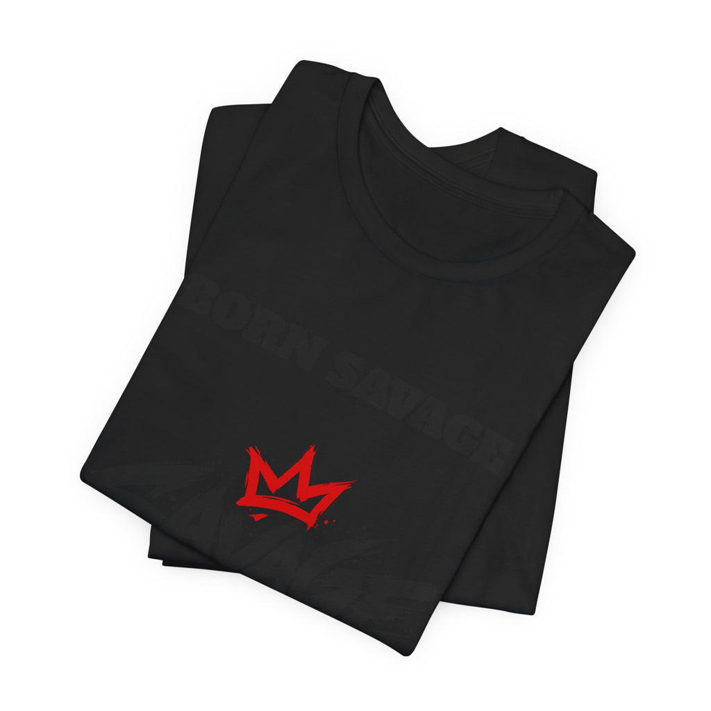 Savage Dad T‑Shirt — "Born Savage" Graphic Tee for Fathers